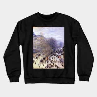 Boulevard des Capucines by Claude Monet Crewneck Sweatshirt